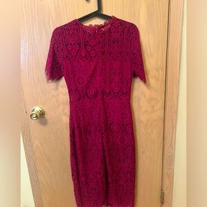 Burgundy Lace Dress